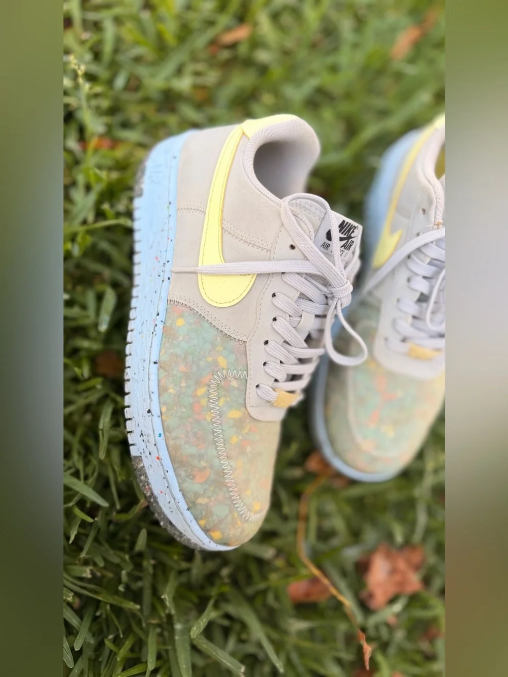 NIKE WMNS AIR FORCE 1 CRATER ‘PURE PLATINUM’ Great condition 9.5 CT1986-0001
